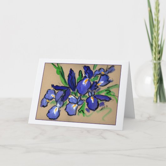 Waterval Iris Wenskaart schilderen Kaart (Voorkant)