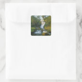 Waterval, Isle of Skye, Schotland Vierkante Sticker (Tas)