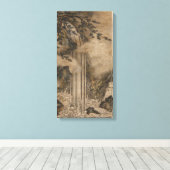 Waterval (Japanse landschapskunst) (Kano Motonobu) Canvas Afdruk (Insitu (Houten vloer))