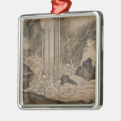 Waterval (Japanse landschapskunst) (Kano Motonobu) Metalen Ornament (Links)