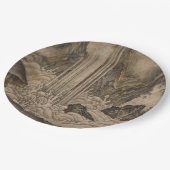 Waterval (Japanse landschapskunst) (Kano Motonobu) Papieren Bordje (Gekanteld)