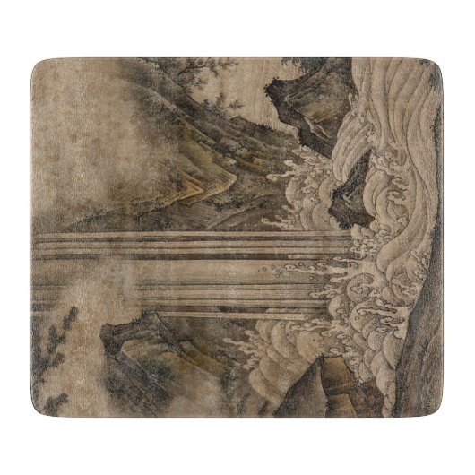 Waterval (Japanse landschapskunst) (Kano Motonobu) Snijplank (Voorkant)