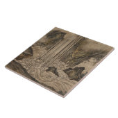 Waterval (Japanse landschapskunst) (Kano Motonobu) Tegeltje (Zijkant)