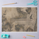 Waterval (Japanse landschapskunst) (Kano Motonobu) Tissuepapier (Craft)