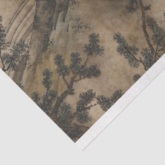 Waterval (Japanse landschapskunst) (Kano Motonobu) Tissuepapier (Detail)