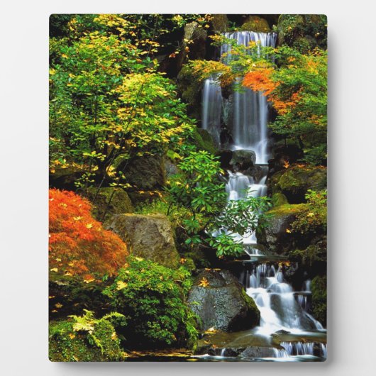 Waterval Japanse tuin Portland Fotoplaat (Voorkant)