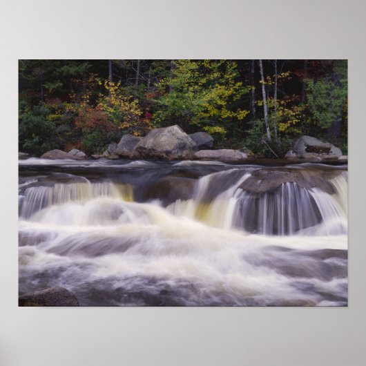 Waterval, Kancamagus Highway, White Poster (Voorkant)