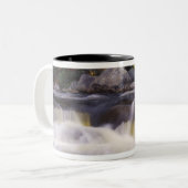 Waterval, Kancamagus Highway, White Tweekleurige Koffiemok (Voorkant links)