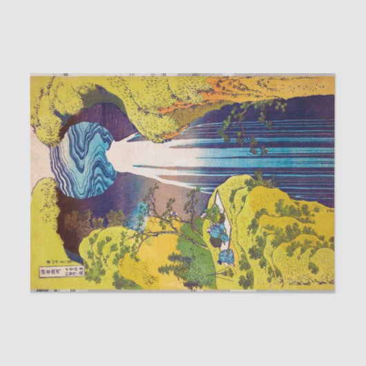 Waterval, Katsushika Hokusai, Ukiyo-e Tissuepapier (Voorkant)