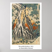 Waterval Kirifuri van Hokusai Poster (Voorkant)