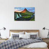 Waterval | Kirkjufall, IJsland Canvas Afdruk (Insitu (Slaapkamer))