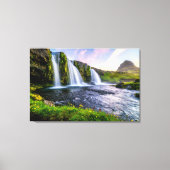 Waterval | Kirkjufellsfoss, IJsland Canvas Afdruk (Voorkant)
