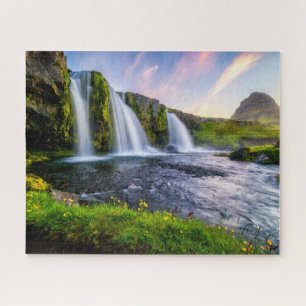 Waterval Kirkjufellsfoss, IJsland Legpuzzel