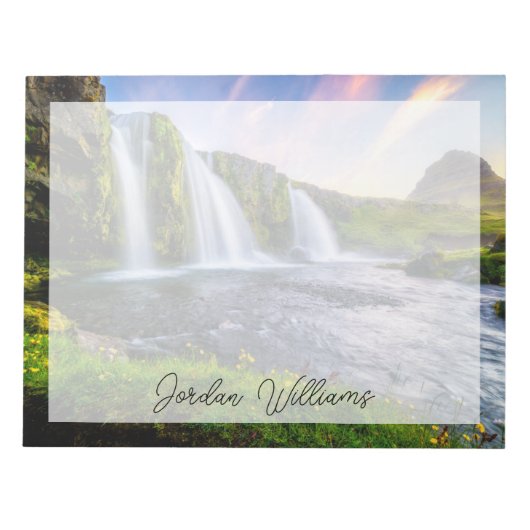 Waterval | Kirkjufellsfoss, IJsland Notitieblok (Voorkant)