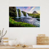 Waterval | Kirkjufellsfoss, IJsland Poster (Keuken)