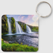 Waterval | Kirkjufellsfoss, IJsland Sleutelhanger (Achterkant)