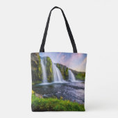 Waterval | Kirkjufellsfoss, IJsland Tote Bag (Achterkant)