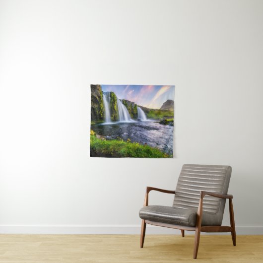 Waterval | Kirkjufellsfoss, IJsland Wandkleed (In Situ (horizontaal))
