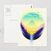 Waterval Landschap Briefkaart (Voorkant / Achterkant)