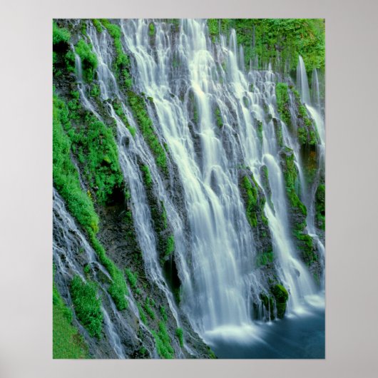 Waterval landschap, Californië Poster (Voorkant)