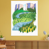 Waterval Landschap Canvas Afdruk (Insitu (Woonkamer))