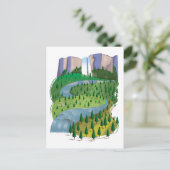 Waterval Landschap Feestdagenkaart (Staand voorkant)