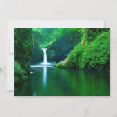 Waterval Landschap Foto - Trouw Aankondiging (Achterkant)