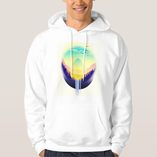 Waterval Landschap Hoodie (Voorkant)