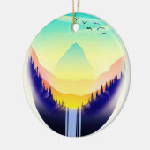 Waterval Landschap Keramisch Ornament (Links)