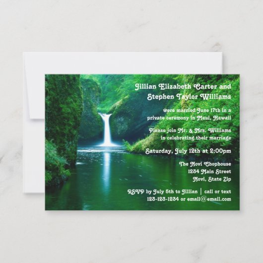 Waterval Landschapsfoto- 3x5Trouw Aankondiging (Voorkant)