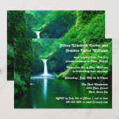 Waterval Landschapsfoto - Trouwkaart Kaart (Voorkant / Achterkant)