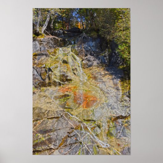 Waterval langs de weg bij Lake Willoughby, Vermont Poster (Voorkant)