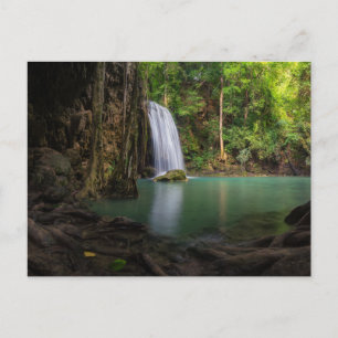 Waterval   Lente regenwoudewaterval Thailand Briefkaart