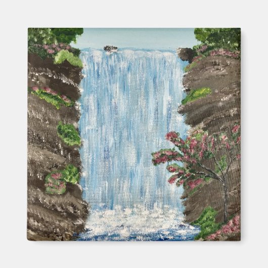 Waterval Maanmagneet Magneet (Voorkant)