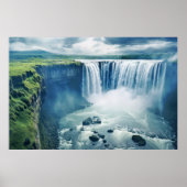 Waterval Majestueus mooi landschap Poster (Voorkant)