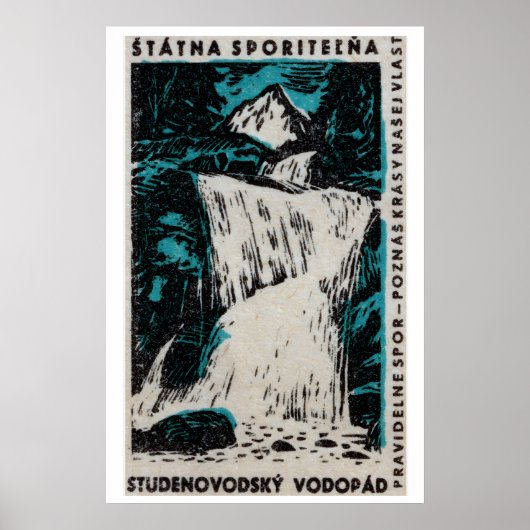 Waterval - - Matchbox Print - Esthetische Muurkuns (Voorkant)