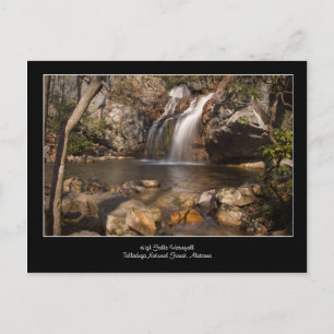 Waterval met hoge Herfsten, Nationaal bos Talladeg Briefkaart