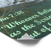 Waterval met John 7:38 Poster (Hoek)