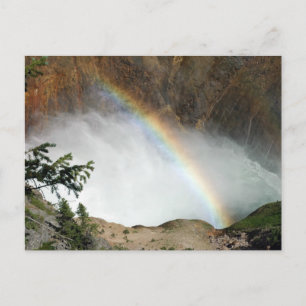 Waterval met regenboog briefkaart