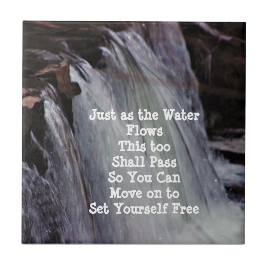  Waterval met woorden Tegeltje (Voorkant)