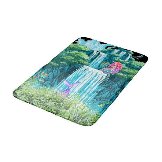 waterval met zeemeerminnen badmat (Gekanteld)