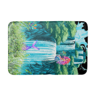 waterval met zeemeerminnen badmat