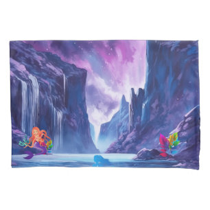 waterval met zeemeerminnen kussensloop
