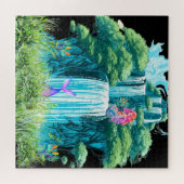 waterval met zeemeerminnen legpuzzel (Horizontaal)