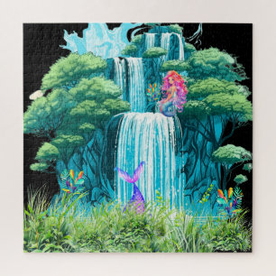 waterval met zeemeerminnen legpuzzel