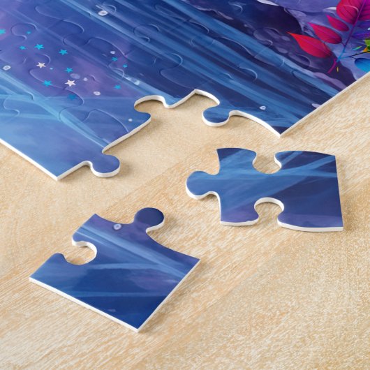 waterval met zeemeerminnen legpuzzel (Zijkant)