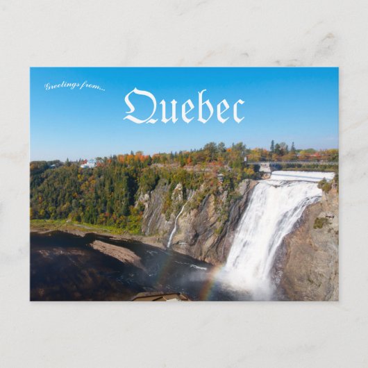 Waterval Montmorency Quebec Canada Briefkaart (Voorkant)