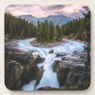 Waterval Nationaal Park Jasper, Canada Bier Onderzetter