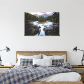 Waterval | Nationaal Park Jasper, Canada Canvas Afdruk (Insitu (Slaapkamer))
