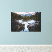 Waterval | Nationaal Park Jasper, Canada Canvas Afdruk (Insitu (Houten vloer))